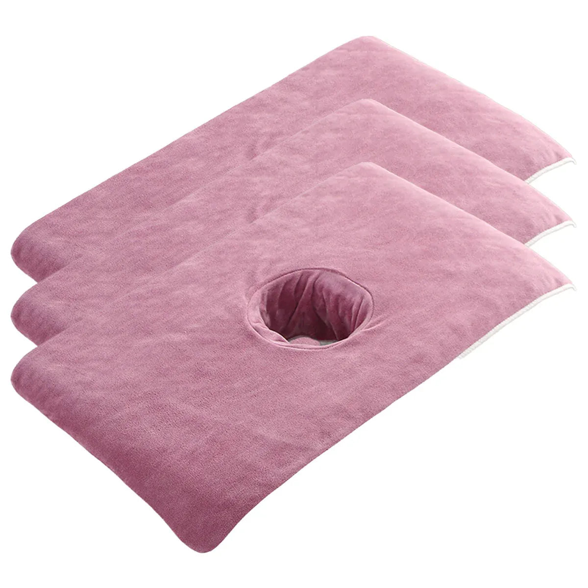 Thick Absorbent Massage Table Cover with Face Hole Soft Spa Beauty Salon Sheet - Purple